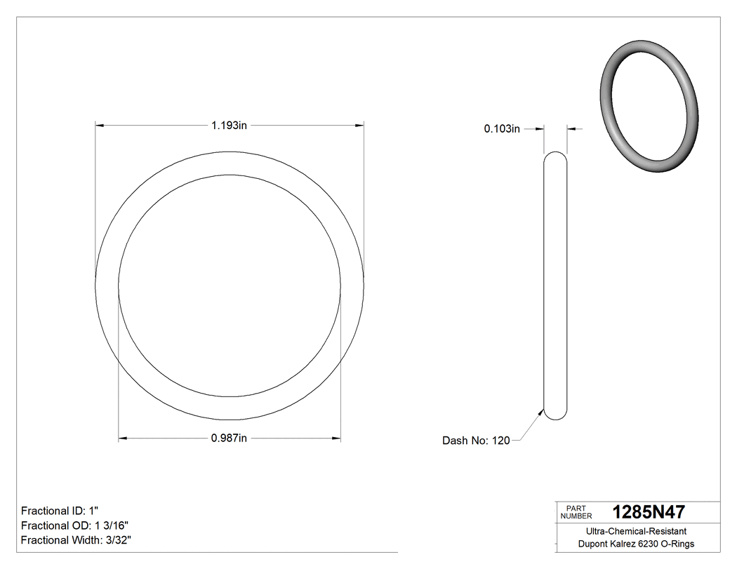Technical drawing - 1285N47